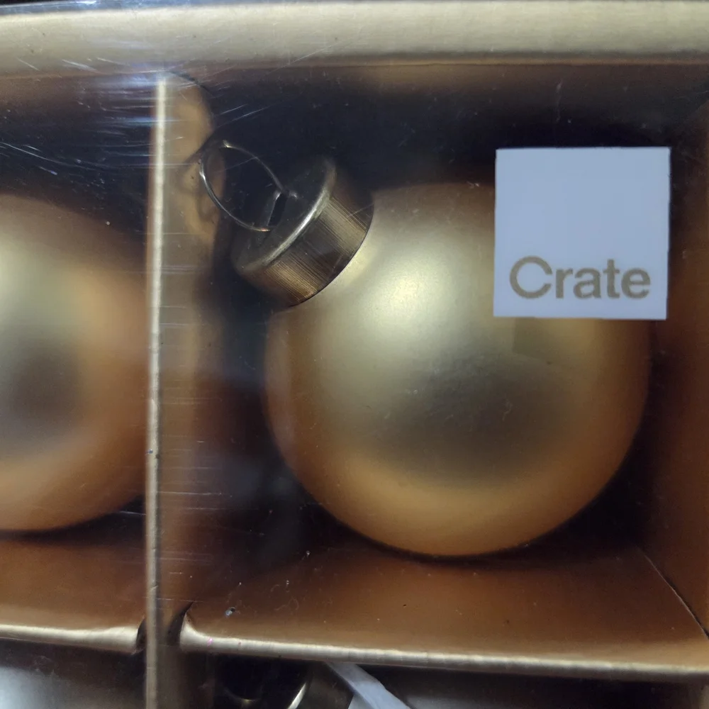 Crate&Barrel Festive Ornament Collection - Gold, Silver, Red